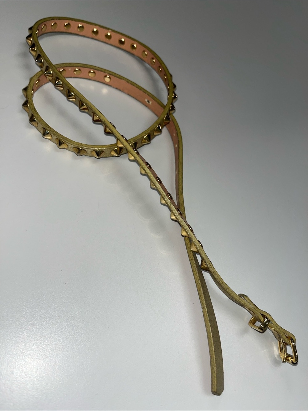 Express Gold Studded Skinny Belt Size Medium